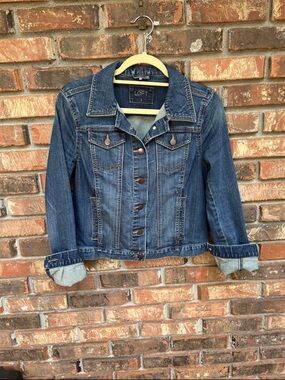 EUC Loft small denim jacket.